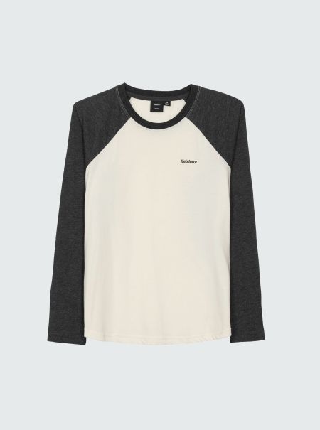 Women Tops & T-Shirts Ecru/Black Women's Bailey Long Sleeve T-Shirt Finisterre