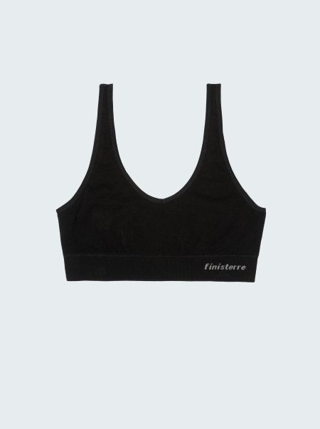 Finisterre Base Layers & Underwear Women's Sia Seamless Bralet Black Women