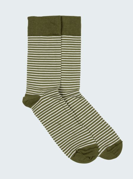Finisterre Men Socks Holm Sock Olive / Ecru