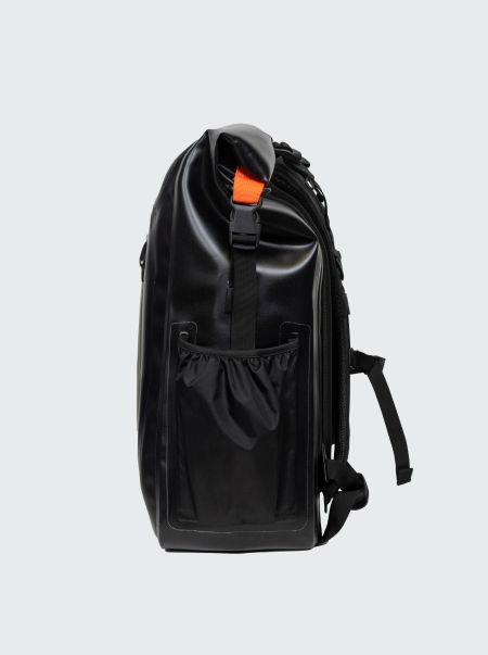Men Black Bags Drift Waterproof Roll Top Backpack Finisterre