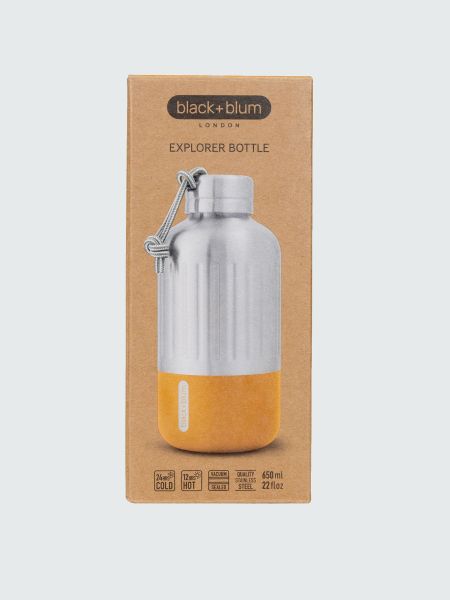 Black+Blum Explorer Bottle Men Water Bottles Silver/Orange Finisterre